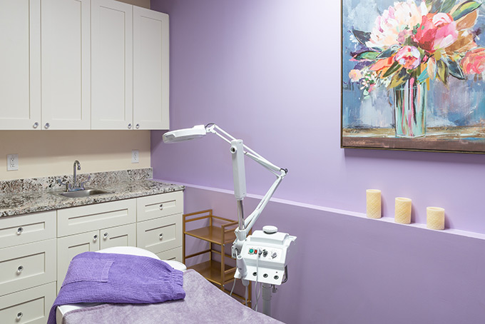aesthetician services room