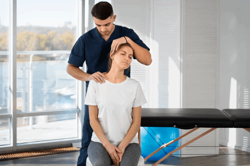 lymphatic drainage technique - massage of leg